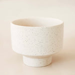 Speckle Footed Pot in White