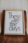 Letterpress | These Are The Days