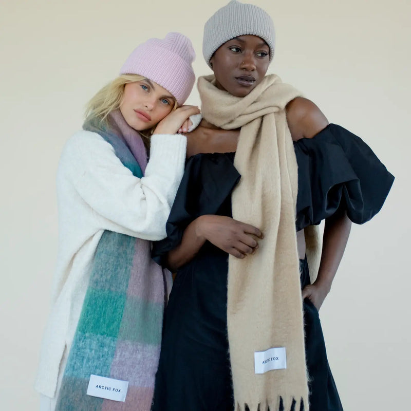 The Reykjavik Scarf - 100% Recycled - Lilac Check