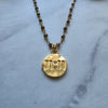 11:11 Gold Charm + Pyrite Necklace