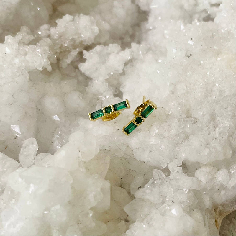 Emerald Beach Stud Earrings