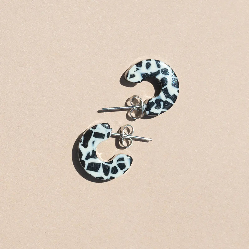 Mali in Dalmation Speckled Hoop Earring