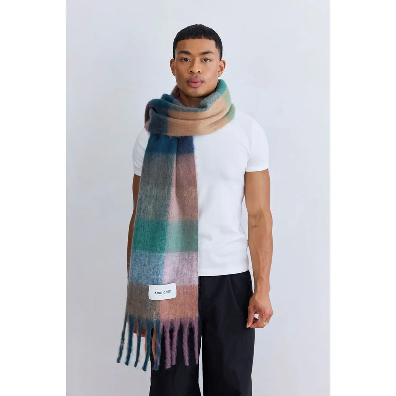 The Reykjavik Scarf - 100% Recycled - Lilac Check