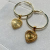 Heartbreaker Gold Heart Hoops