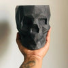 Victor Geometric Concrete Skull Planter in Black