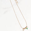 Sunshower Necklace- Green Onyx