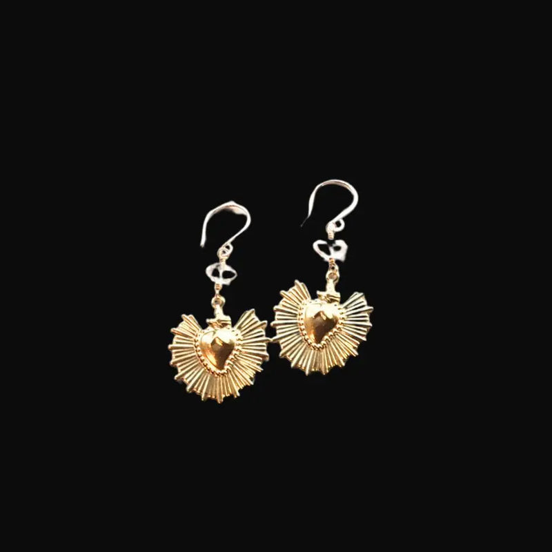 Sacred Heart Charm Earrings