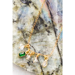 Sunshower Necklace- Green Onyx