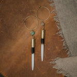 Yellowstone Beth Dutton Quill Earrings Turq Hoop Variant