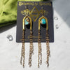 Gold Rainbow Arch Chain Duster Earrings