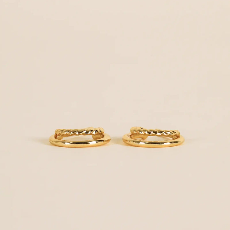 Gold Hoop - Double - Earring