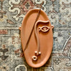 Concrete Face Tray/ Incense Holder in Green
