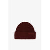 Merino Wool Embroidered Beanie - Dark Walnut Brown