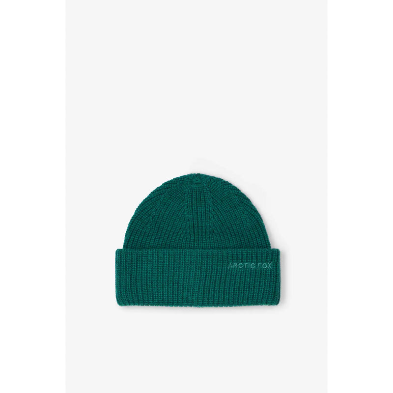 Merino Wool Embroidered Beanie Alpine Fern