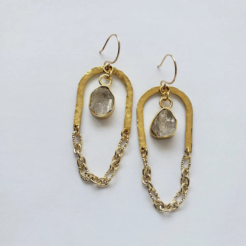 Gold + Glam Arch Chain Earrings