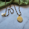 11:11 Gold Charm + Pyrite Necklace