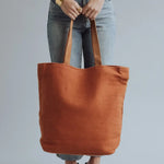 Orange, Cream, Navy & Green Aztec Tote