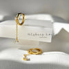 Black Cz Huggie Earrings