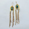 Gold Rainbow Arch Chain Duster Earrings