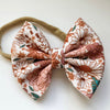 Baby Bow Headband in Muted Floral