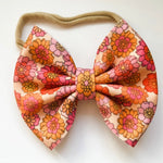 Baby Bow Headband Bright Floral
