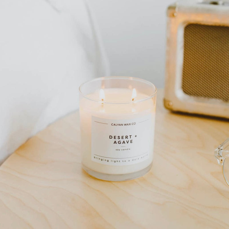 Desert + Agave Glass Tumbler Soy Candle
