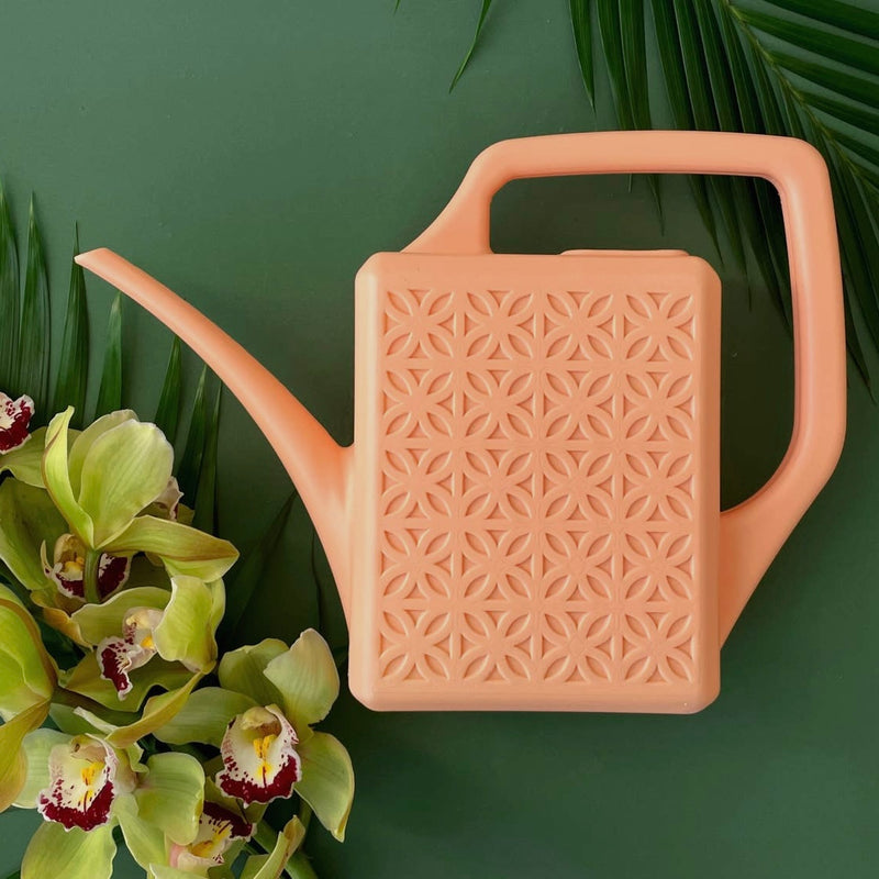 Breeze Block Watering Can in Peach