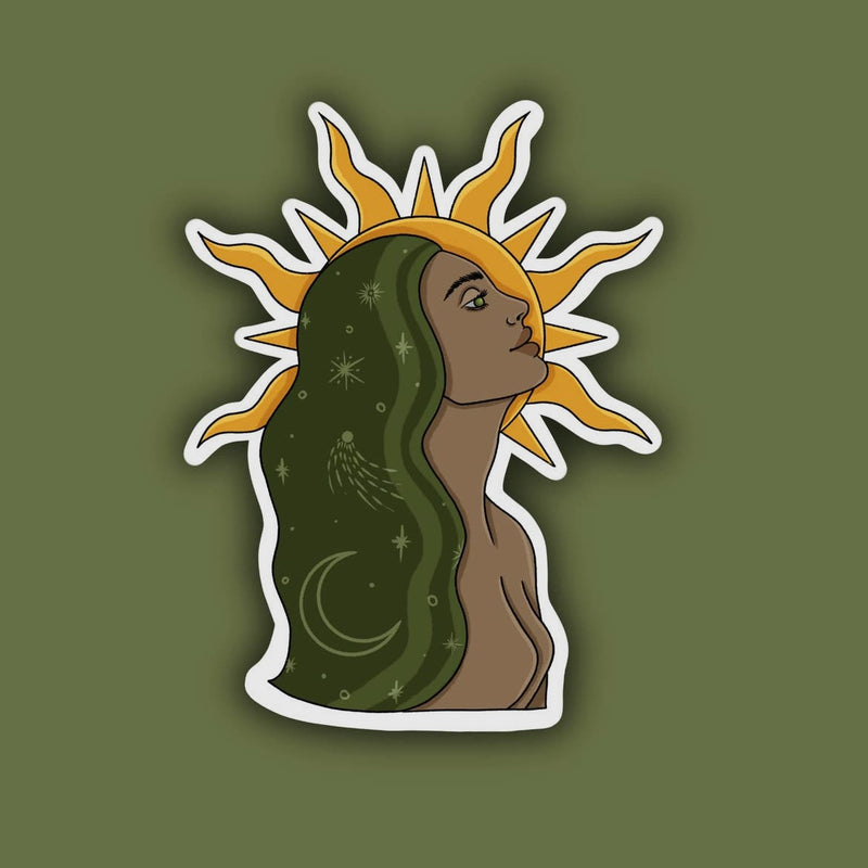 Sun Goddess Sticker - Dark Skin Tone