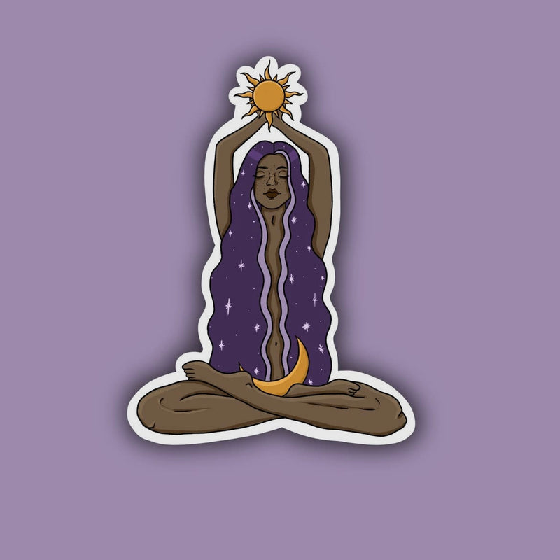 Sun/Moon Witch Sticker Purple