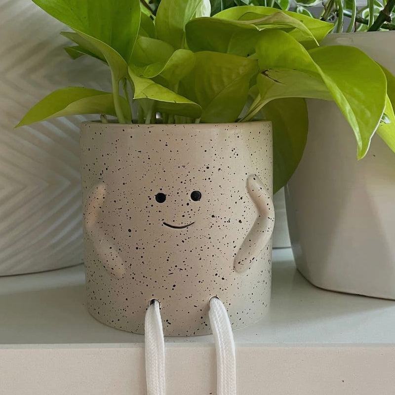 Smiling Planter Pot with Dangling Legs