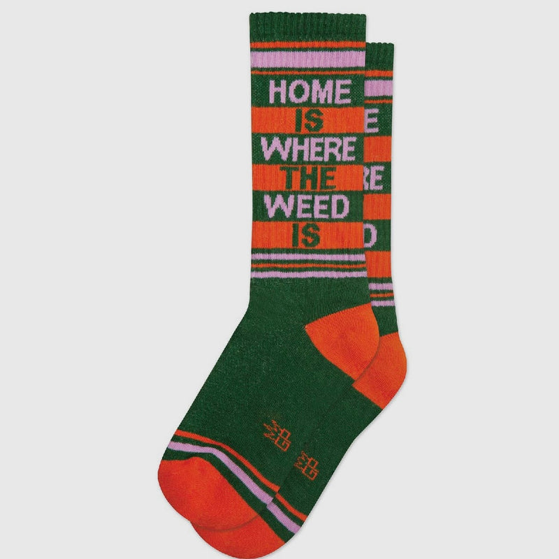 Home Is Where the Weed Is Gym Crew Socks