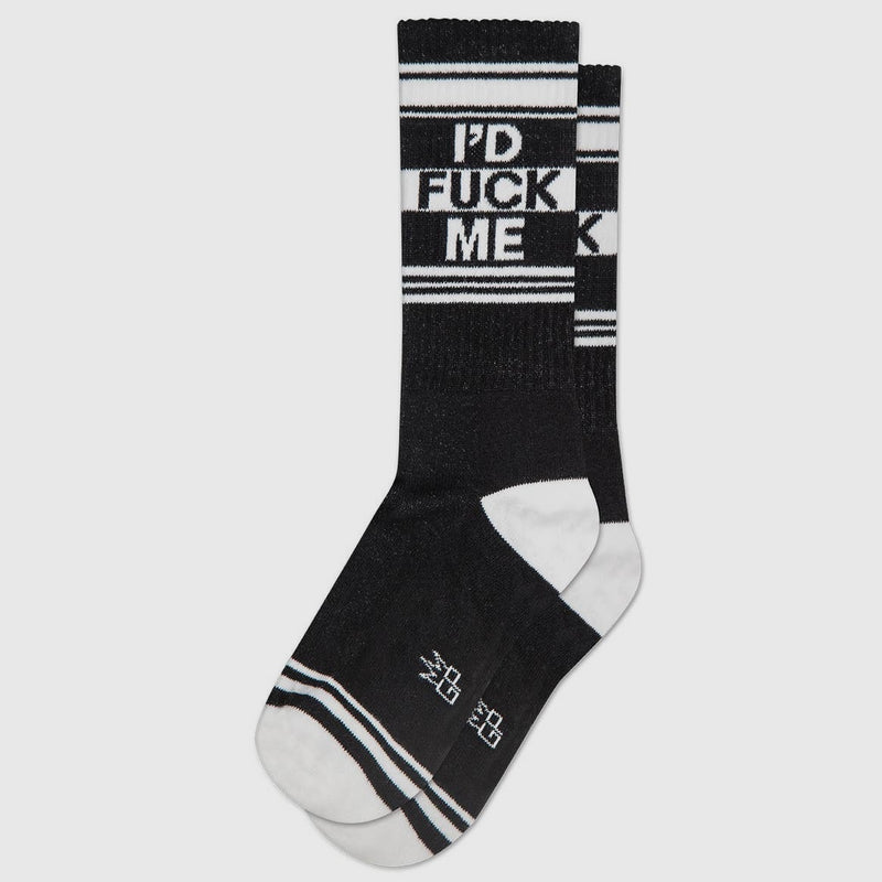 I'D Fuck Me - Black Gym Crew Socks