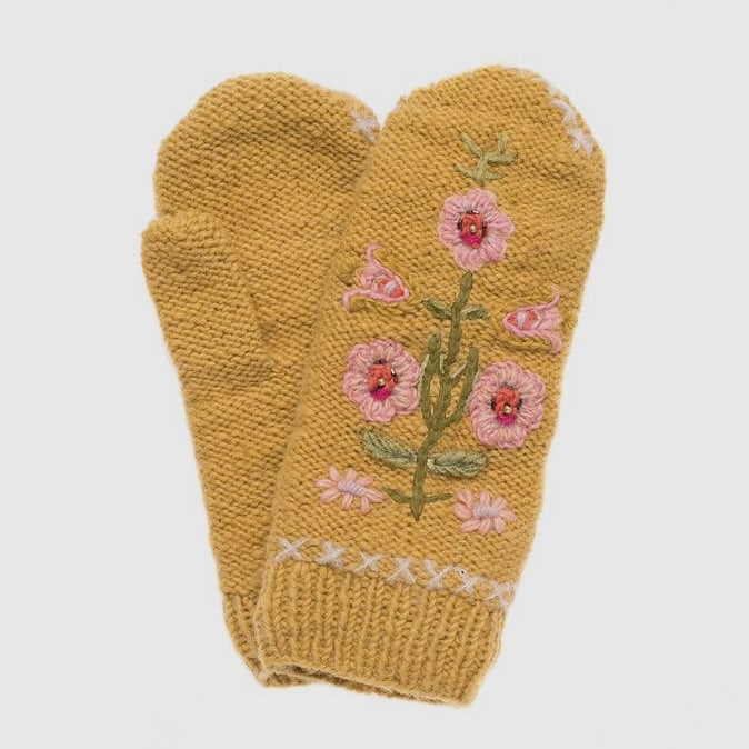 Hazel Mitten in Yellow