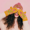 Hazel Mitten in Yellow