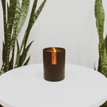 Apples + Maple Bourbon Matte Black Glass Tumbler Candle