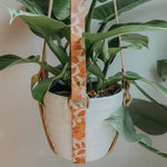 Leather Plant Hanger // Retro Floral