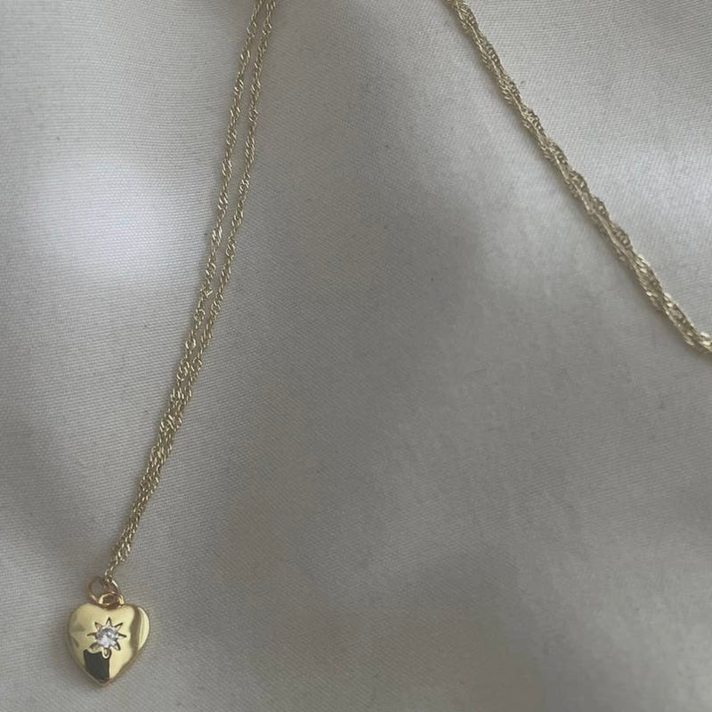 All My Love Gold Filled Heart Charm Necklace