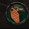 Sorry I'm Late I Stopped For Coffee Leather Motel Keychain