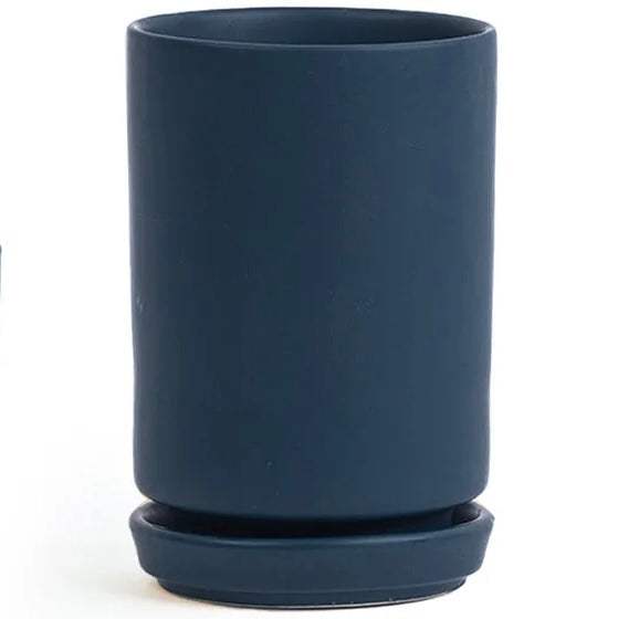 Plant Junkie Tall Cylinder in Midnight