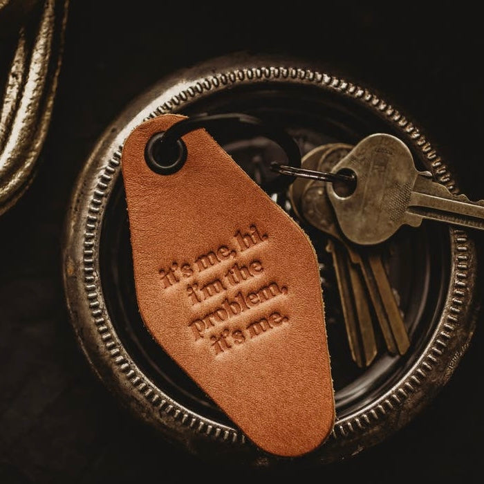 MisfitMadeGoods Taylor Swift Lyric Leather Motel Keychain