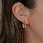 Golden Hoop - Twisted - Earring