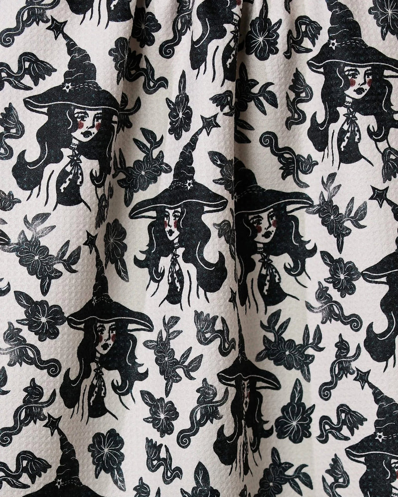 Floral Witches Tea Towel