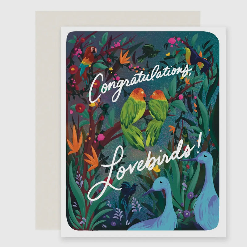 Lovebirds | Congrats Happy Wedding Engagement Card