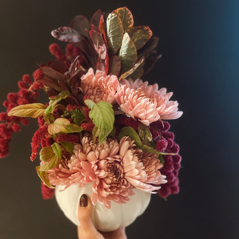 Custom Pumpkin Floral Arrangement