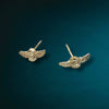 Eagle 14k Gold Plated Bird Stud Earrings