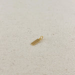 18k Gold Filled Blank Rectangular Tag Charm