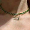 Sunshower Necklace- Green Onyx
