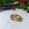 The Dreamer Ring - 14k Gold Lettering