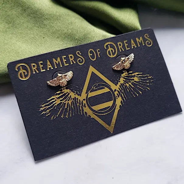 Eagle 14k Gold Plated Bird Stud Earrings