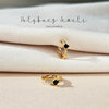Black Cz Huggie Earrings